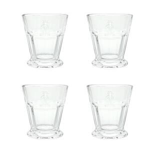 Global Amici “Bee” Set of 4 Double Old Fashioned Tumbler Glasses 4” 8oz